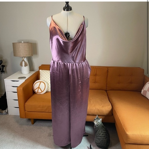 Eloquii Pants - Eloquii | 26 | Sleeveless Metallic Jumpsuit